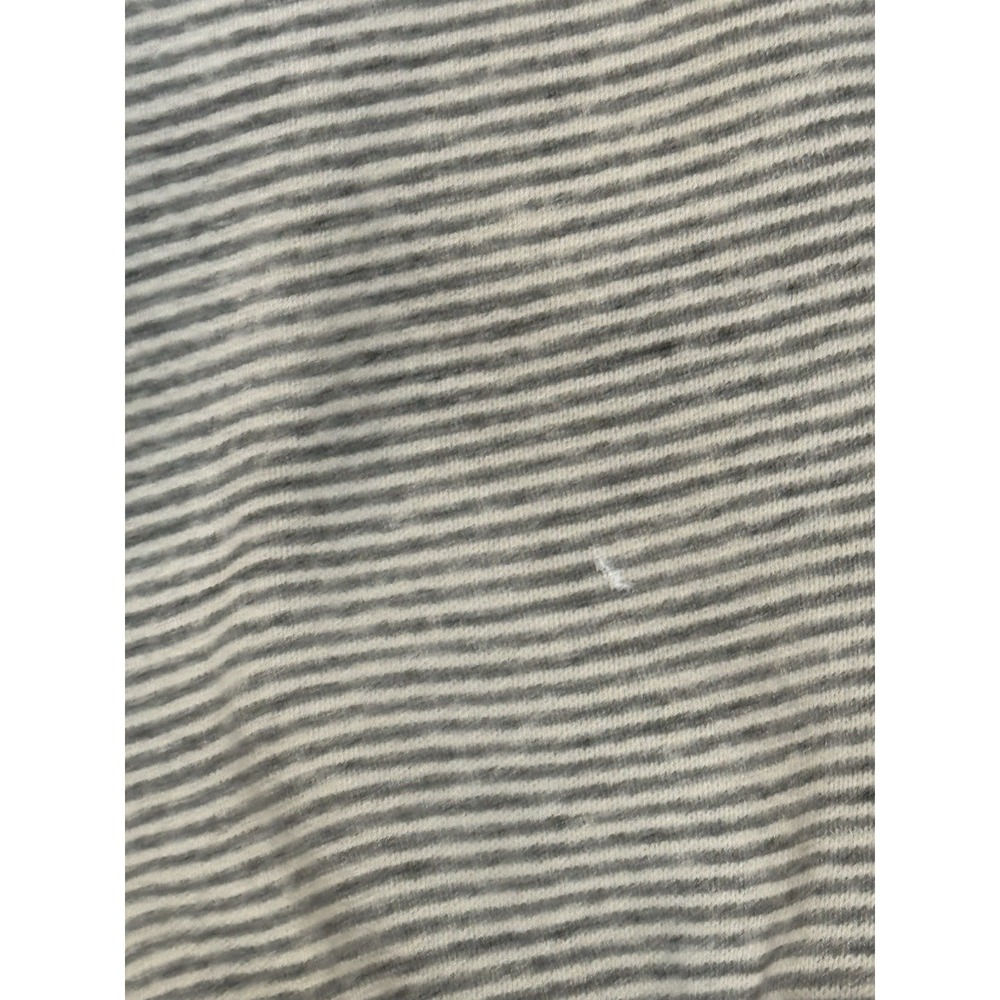 Vintage Travaux Crewneck Sweatshirt Mens Large Gray Striped "Interlake" Logo - Picture 4 of 13